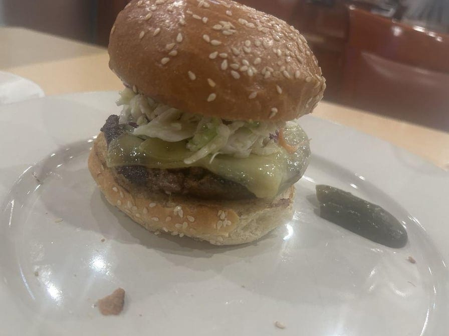 Char-Broiled Beef Burger.