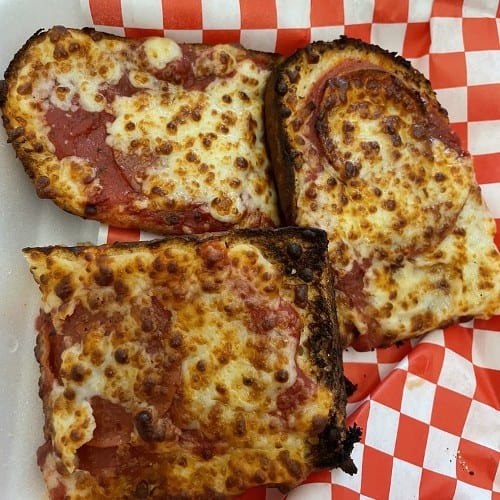8" Pizza Bread with Pepperoni.