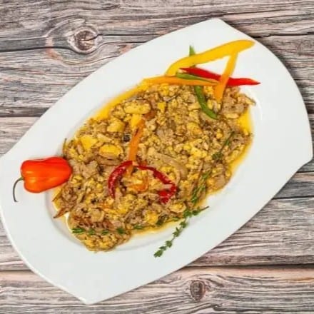 Ackee and Saltfish Sauteed.