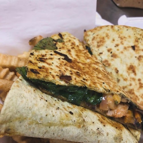 Kickin' Shrimp Quesadilla.