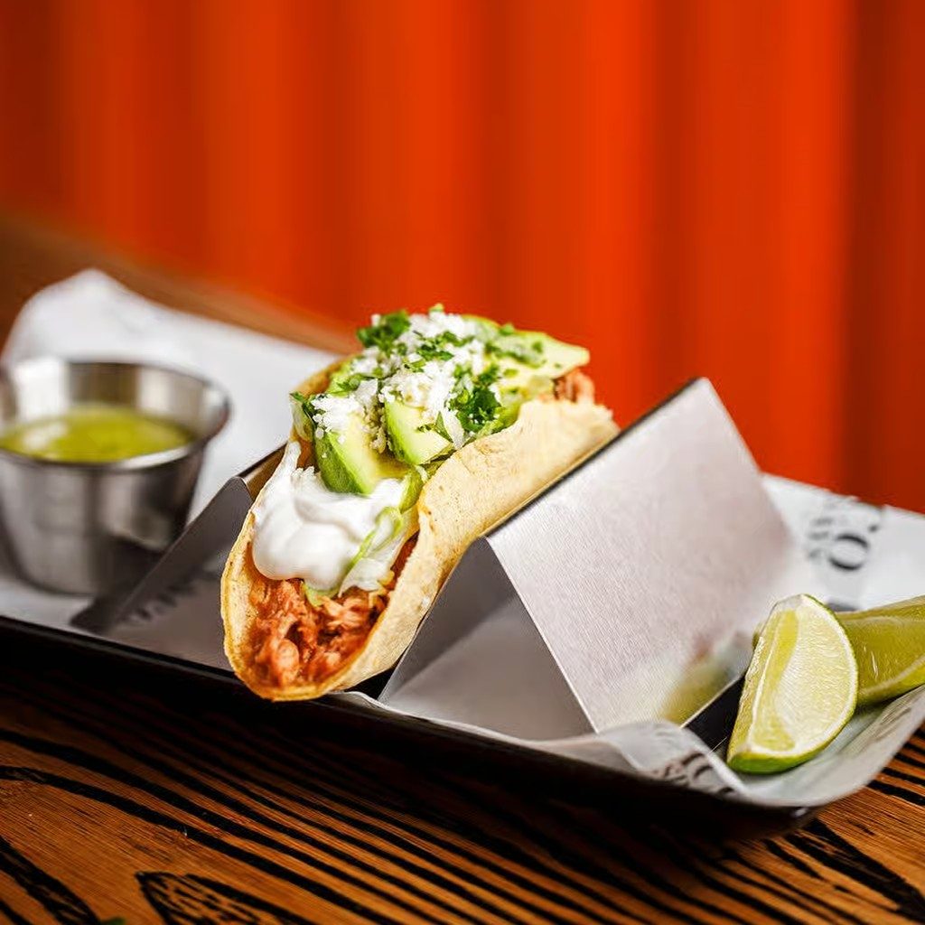 Chicken tinga taco supreme.