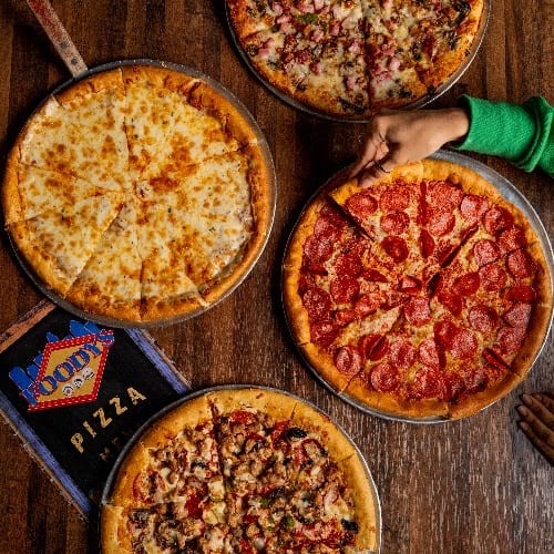 Two Large 2 Topping Pizzas Special.