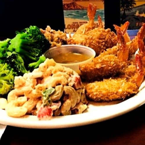 Coconut Shrimp Plate.
