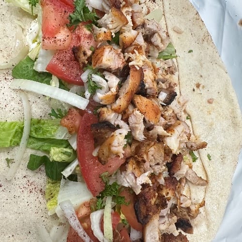 Chicken Kabob Sandwich.