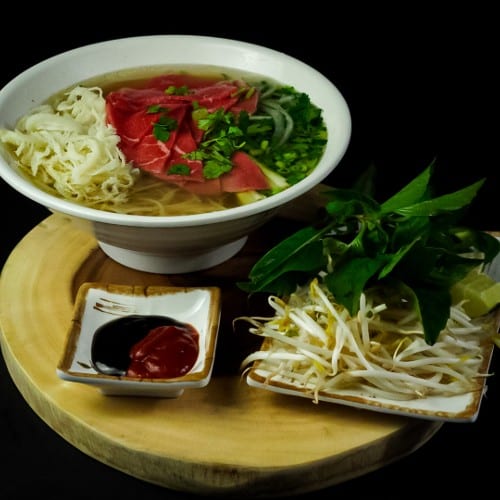 11 Rare Steak & Tripe Noodle Soup.