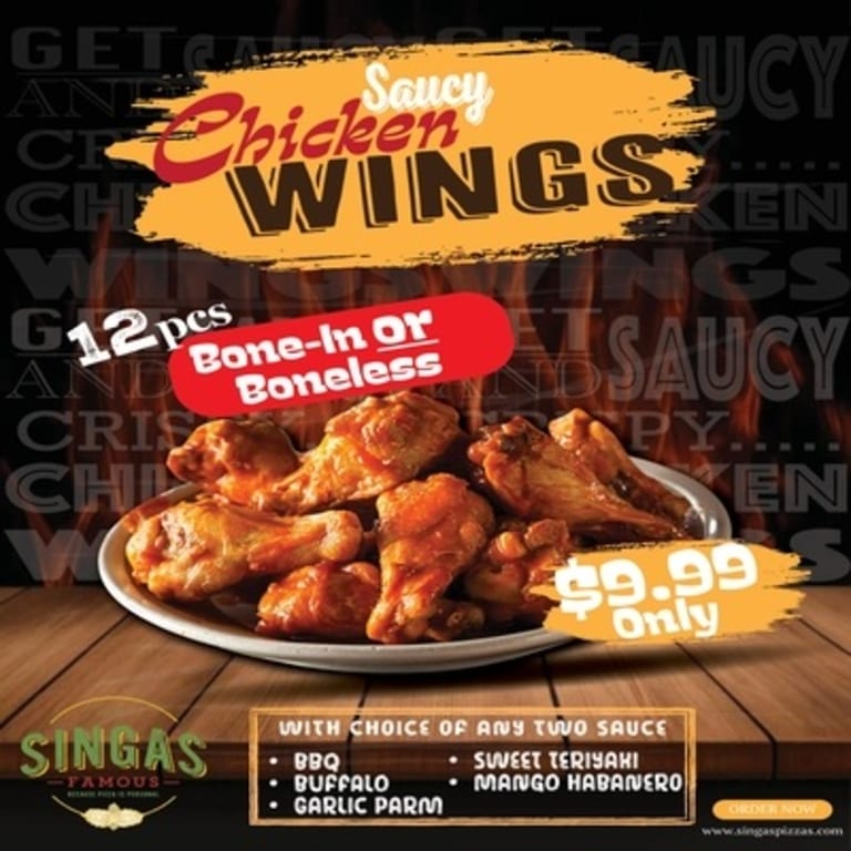 Get 12 Saucy Chicken Wings for Just $9.99