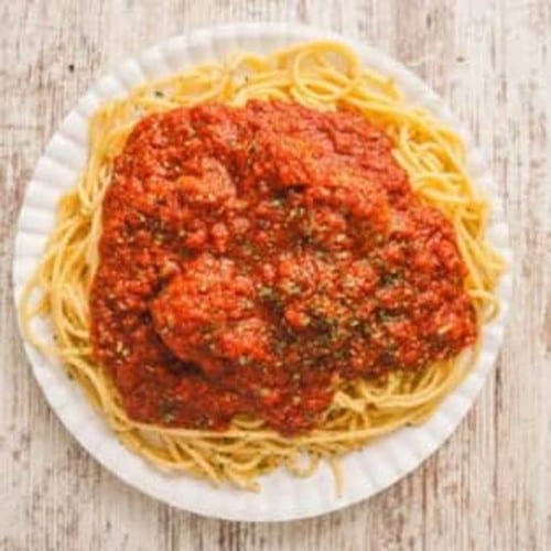 Kids Spaghetti with One Meatball.
