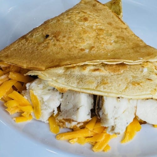 Chicken and Cheese Crepe.