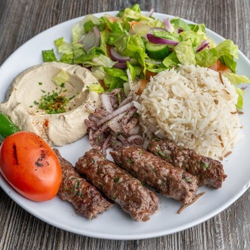 Plate Kafta Kabob.