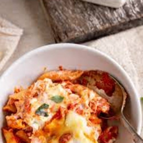 Lunch special Baked Ziti (no meat).