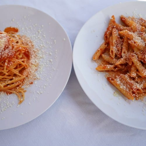 Spaghetti or Penne Marinara.
