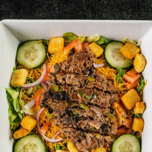 Mixed-Up Burger Salad.