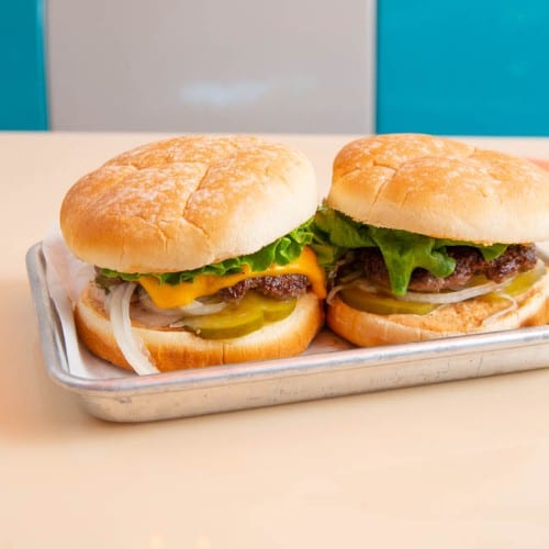 Single Classic Burger with Cheese.