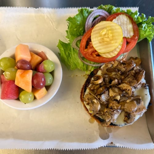 Beyond Burger with Choice of Toppings With French Fries.