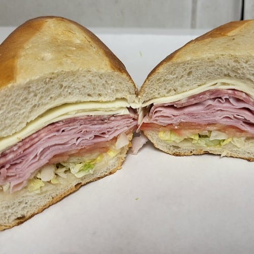 Ham, Salami, & Provolone Hero.