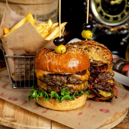 Cheeseburger with French Fries.