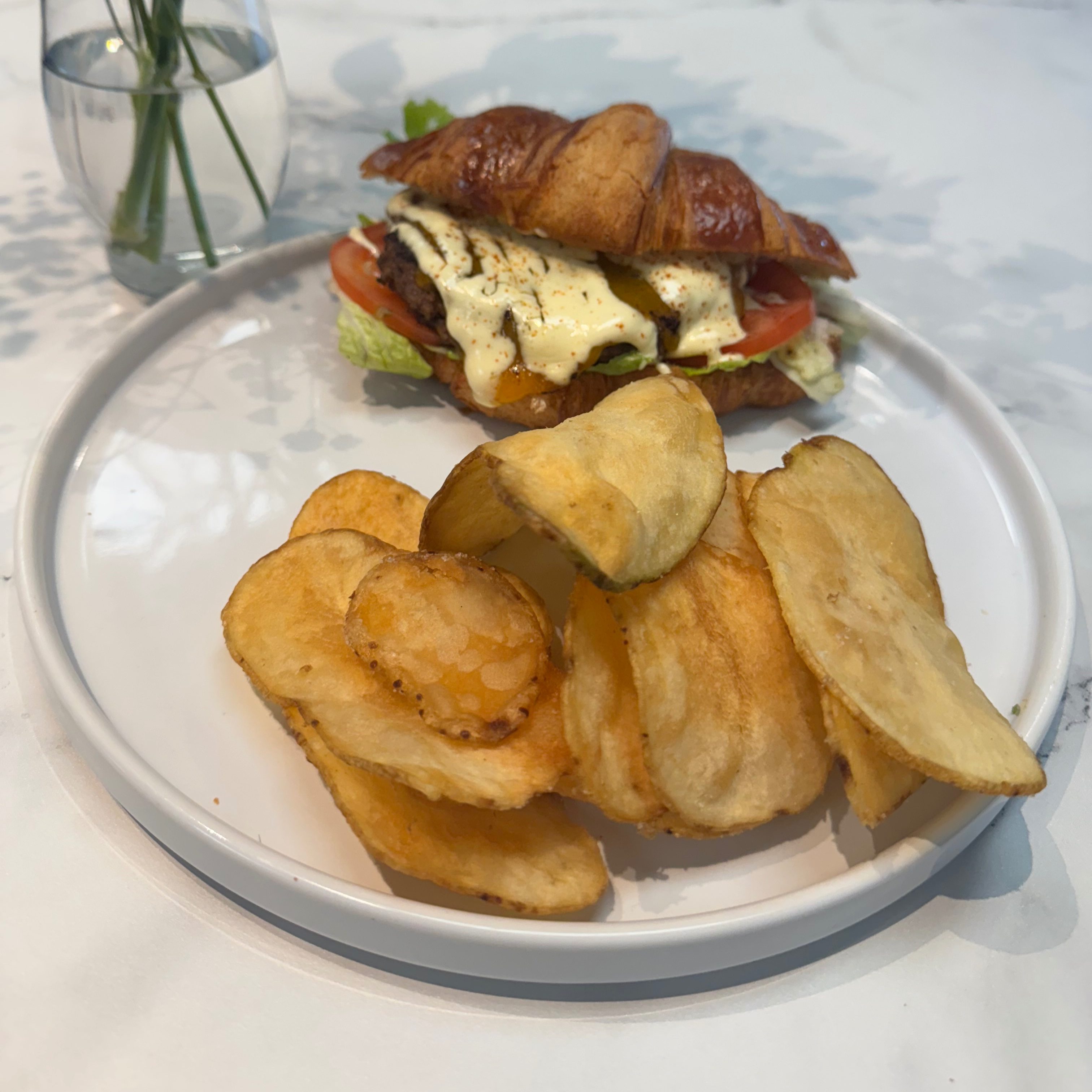 Burger Breakfast Croissant.