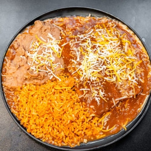 Combo #2. Two Enchiladas Plate.