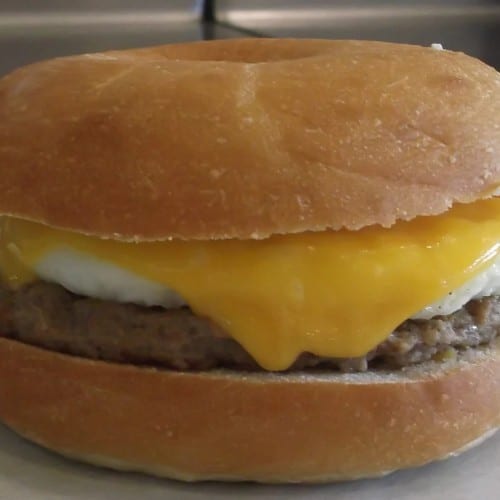 Bagel Egg and Cheddar Sandwich.