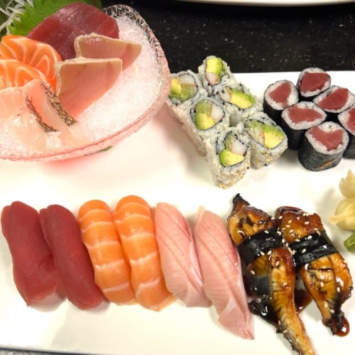 Sushi and Sashimi Combo.