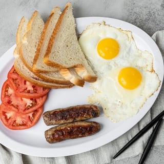 2 Extra Large Eggs with Bacon or Sausage