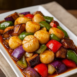 Eggplant With Thai Basil / Berenjena con Albahaca Tai / มะเขือยาวผัด