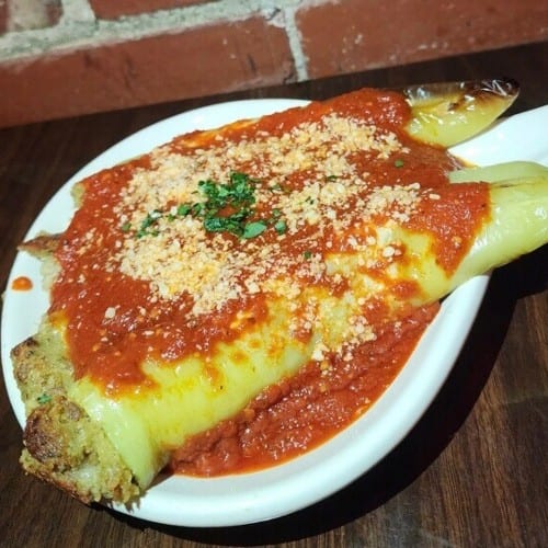 Homemade Stuffed Hot Peppers.