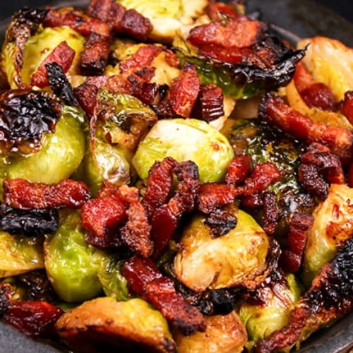 Bacon Bourbon Brussel Sprouts.