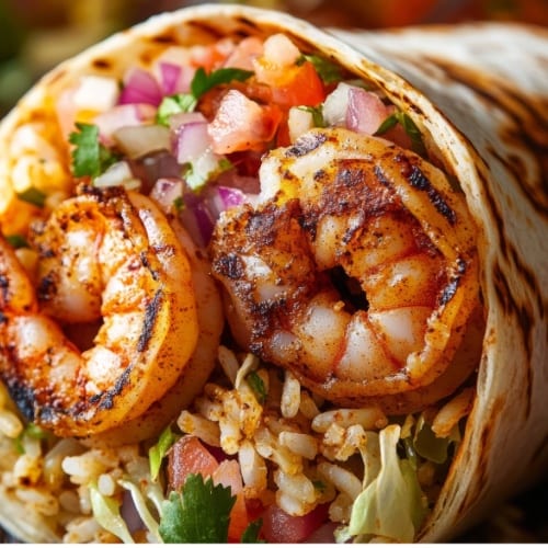 Shrimp burrito.