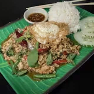 Fried Egg Chicken Hot Basil