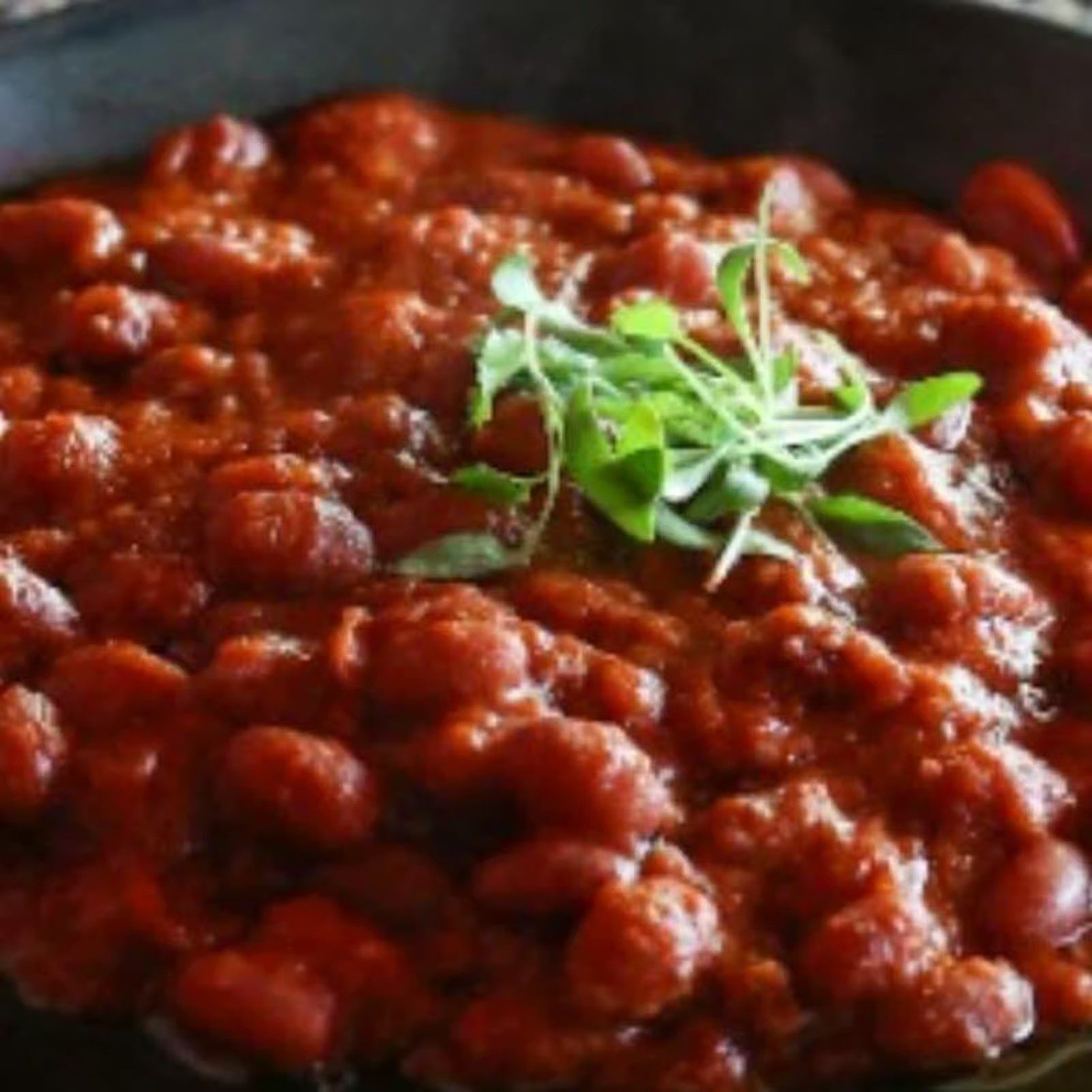 BBQ-braised beans.