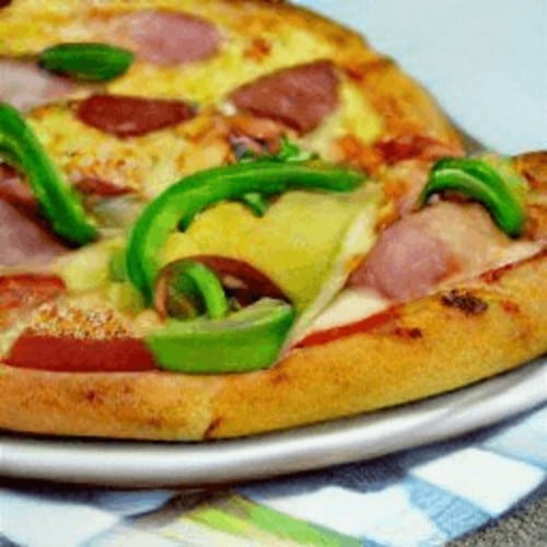Green Hawaiian Pizza.