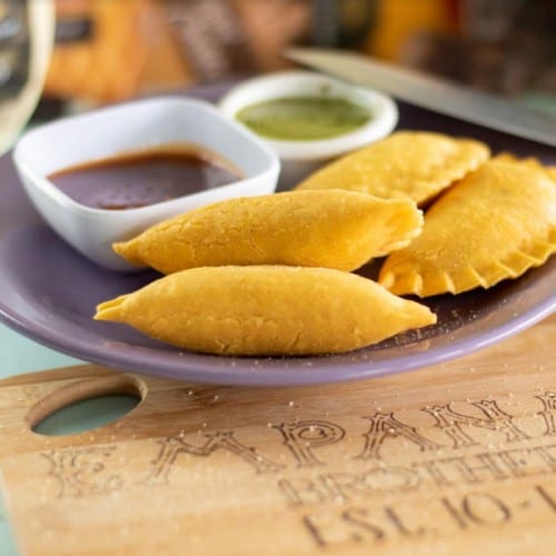 Beef & Cheesy Rice Empanada.