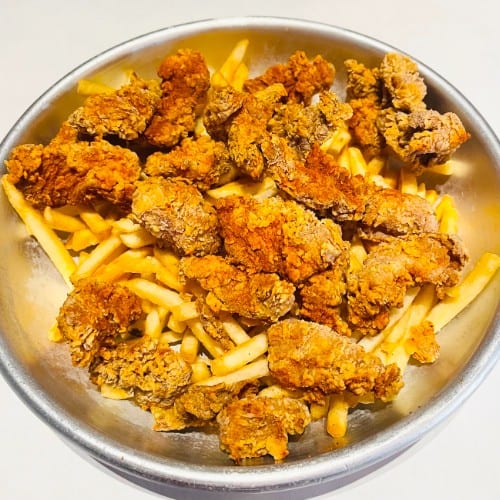 Popcorn Chicken Basket.