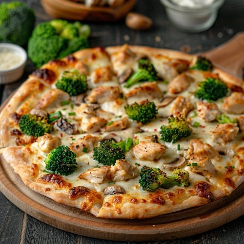 (Large 16") Chicken Alfredo Pizza.