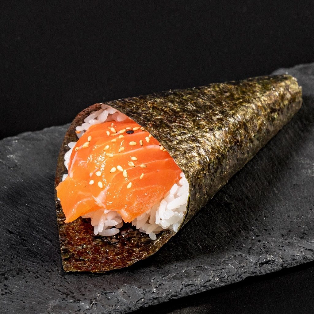 Salmon Hand Roll.