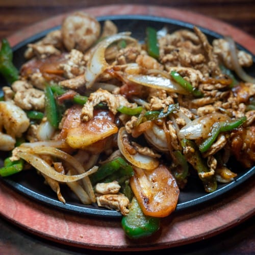 Chicken & Shrimp Fajitas.
