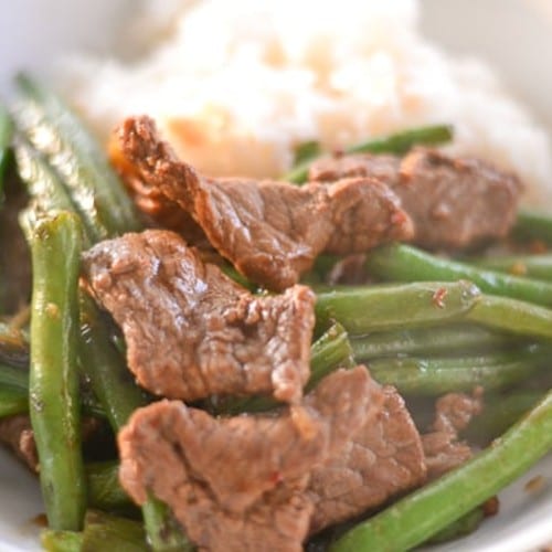 Green Bean with Beef.