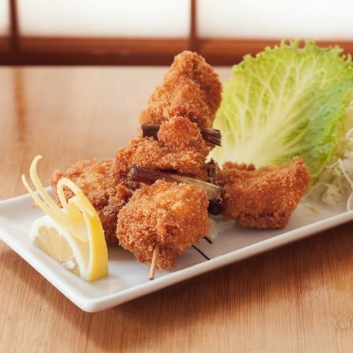 Panko-Fried Pork / Chicken Skewers.