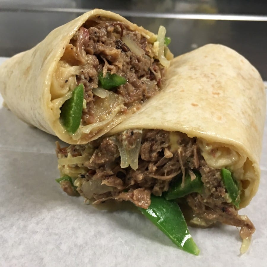 Brisket Burrito - SGT Tin Hut's Special.
