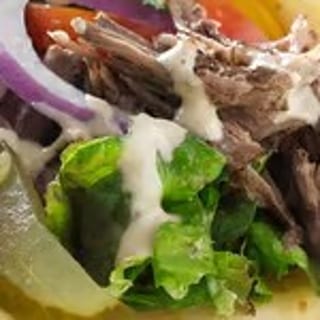 Beef shawarma (gyro) sandwich
