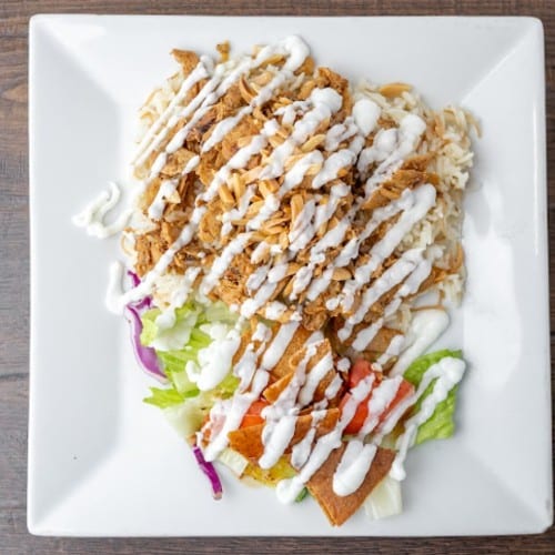 Chicken Shawarma Rice Bowl.