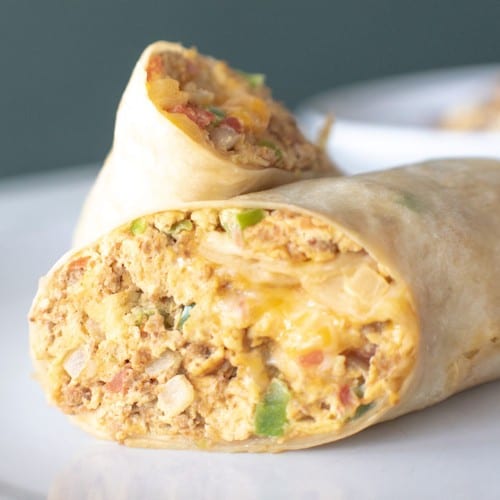 Smothered Breakfast Burrito.