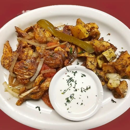 Chicken Shawarma Platter Lunch.
