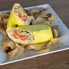 Chicken & Hummus Sandwich.