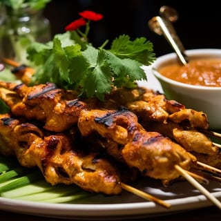 Satay Chicken or Beef