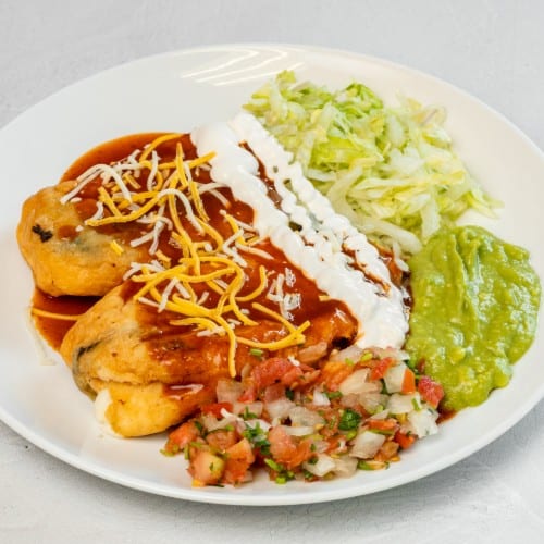 Two Chiles Rellenos.