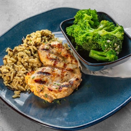 Chicken, Rice & Broccoli.