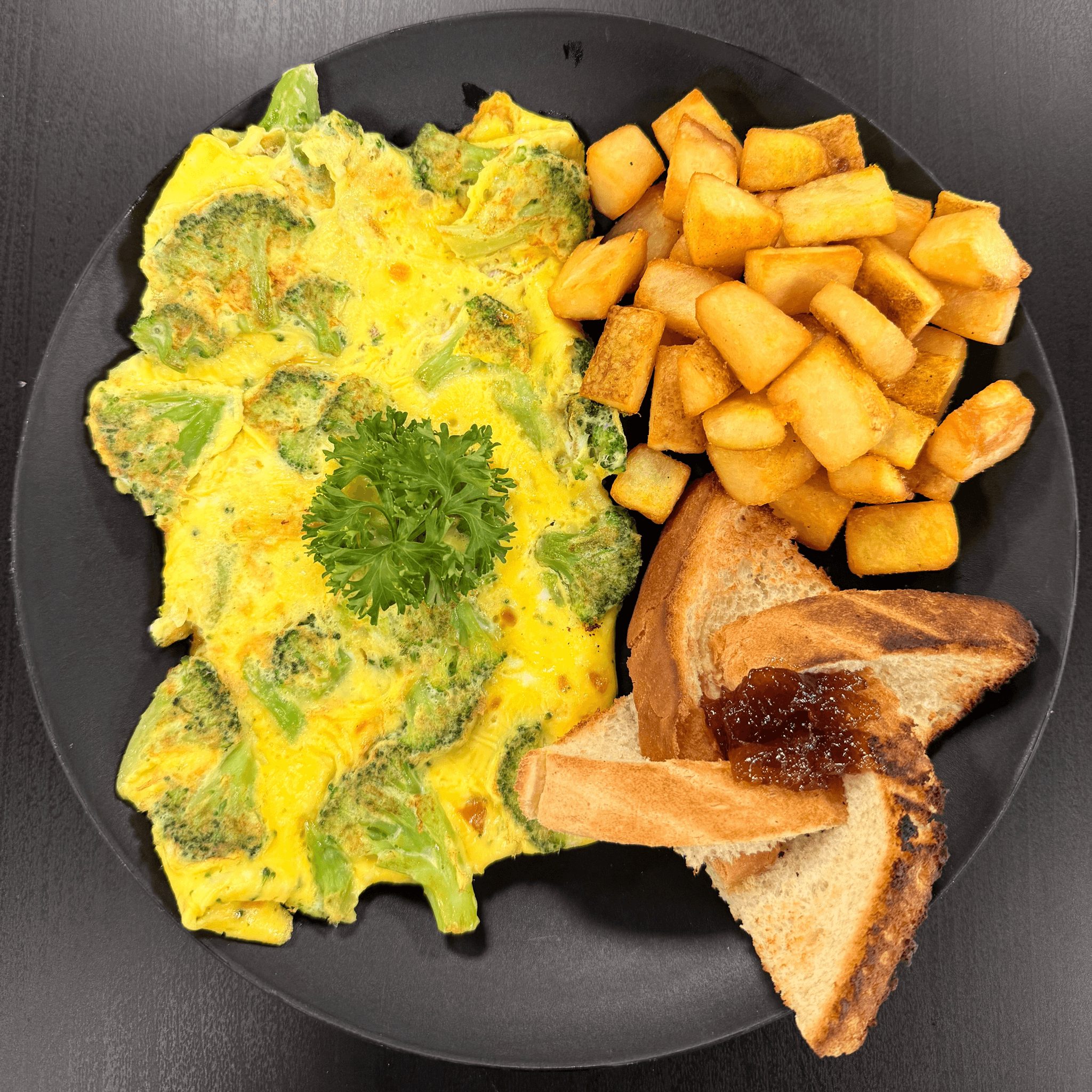 Broccoli Omelette Platter.