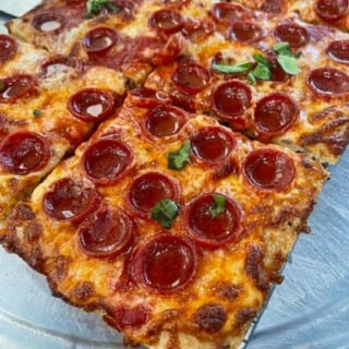 Pepperoni Grandma Pizza - Square Pie.